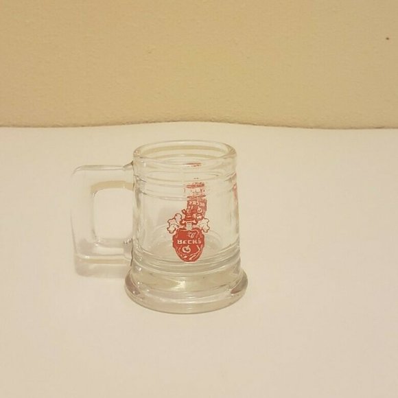 Beck's Bier Beer Stein Shot Glass Souvenir - Picture 2 of 3